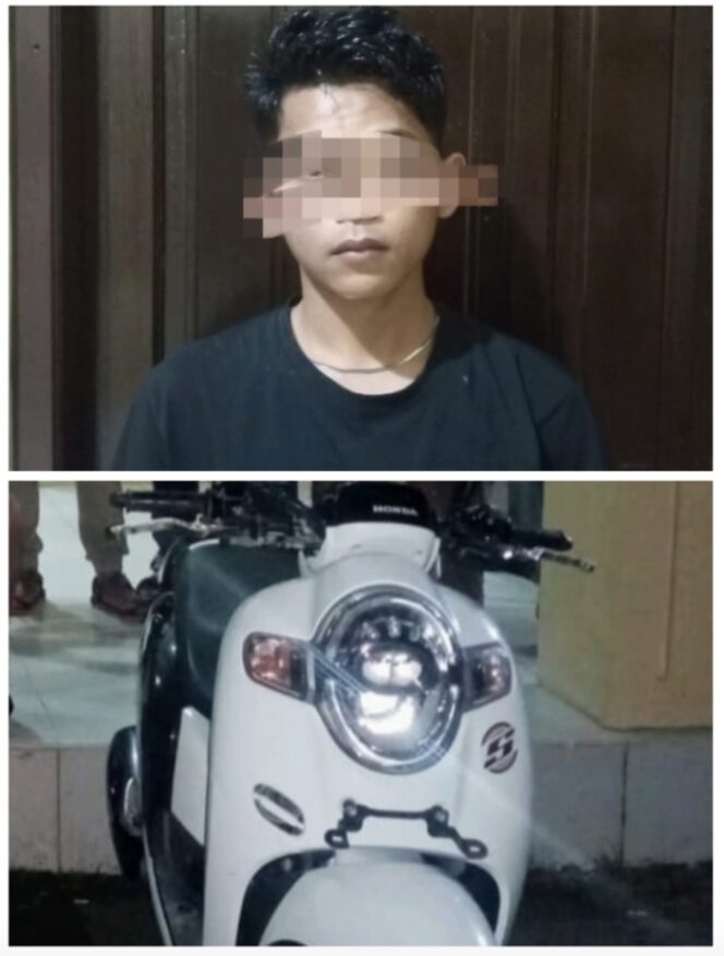 
 Unit Reskrim Polsek Simpang Empat Bekuk Pelaku Pencurian Sepeda Motor.